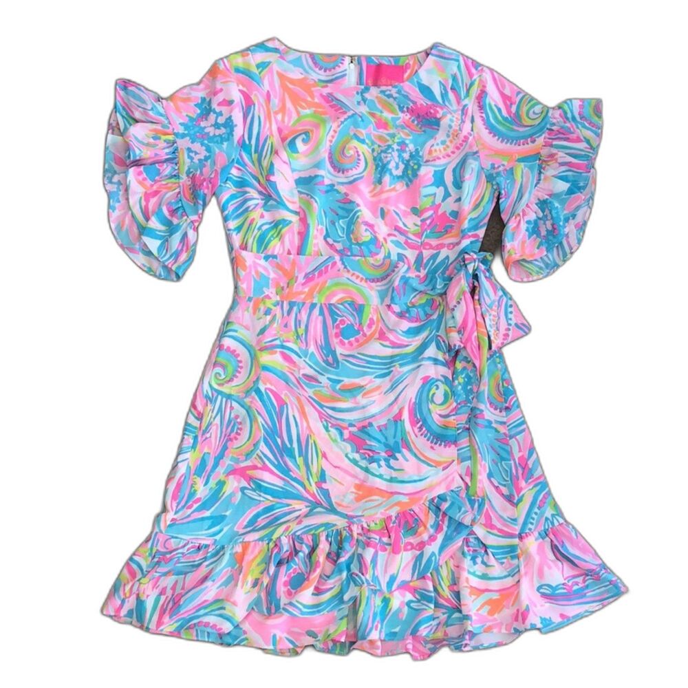 Lilly Pulitzer Darlah Stretch Dress Short Sleeve Summer Women's Size 10 NWT
